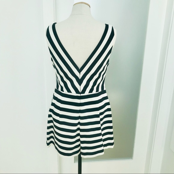 Zara skort black/white striped romper jumpsuit - Picture 4 of 7